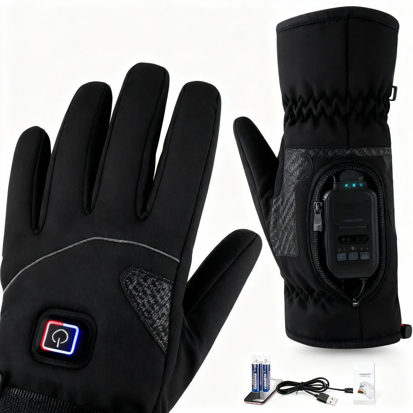 Winter Electric Heated Gloves Touch Screen