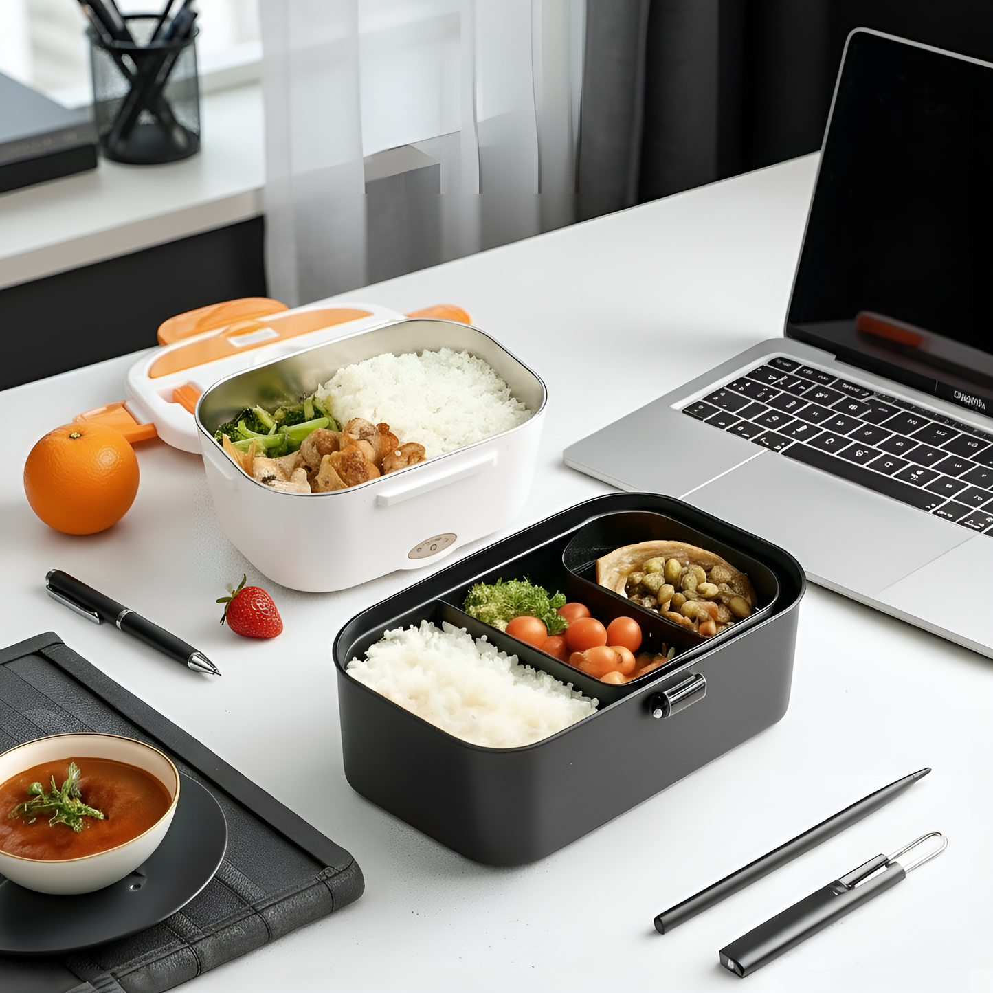Electric Heated Lunch Box Stainless Steel